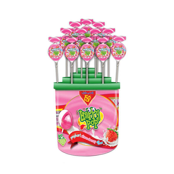 Happy Pop (Yogurt Strawberry with Gum Packet Plastic) 18 gm